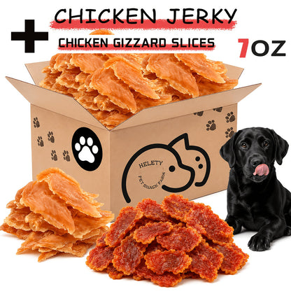 Chicken Jerky Dog Treats - Real Dried Chicken for Dogs, High Protein & Easy to Digest, Healthy Long-Lasting Training Reward Snack for Small, Medium & Large Breed Puppies and Adult Dogs