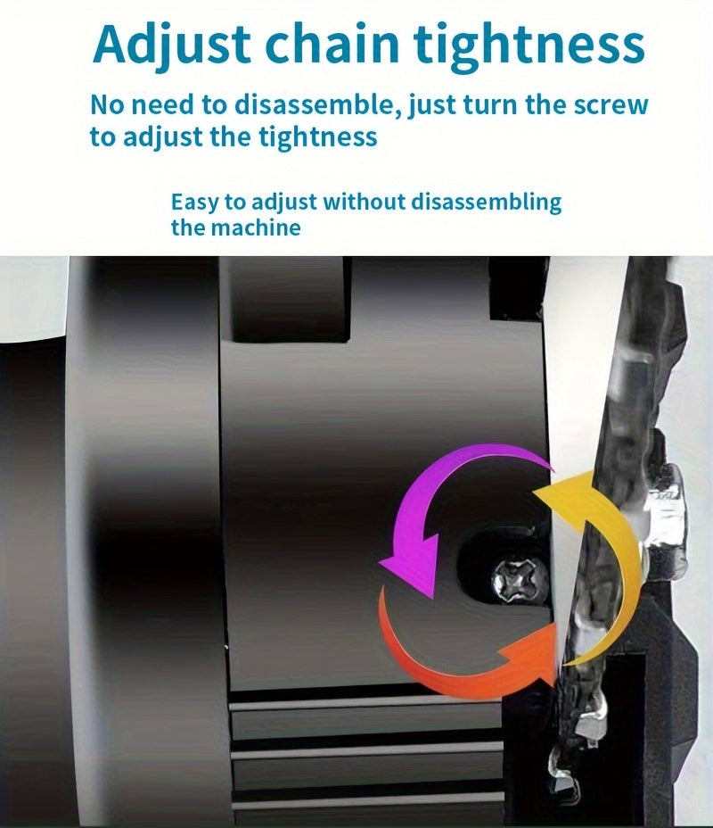 Mini Cordless Chainsaw Portable Handheld Electric Tree Cutter Splash Guard Security Lock Rechargeable for Garden Yard