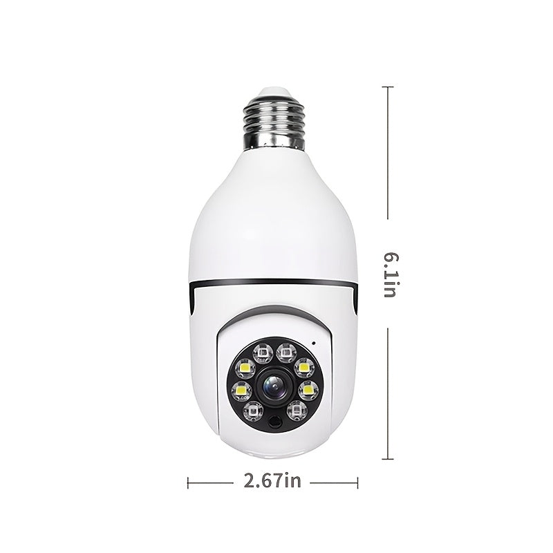 2 Pack 4MP Bulb Security Camera Wireless 360 Panoramic HD 5GHz 2.4GHz WiFi Night Vision Two-Way Audio App Control Indoor Home Garage Pet Monitoring Camera