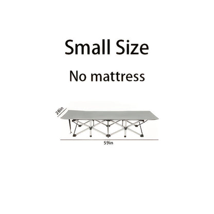 Portable Folding Camping Cot for Adults - Double Layer Oxford Fabric, Heavy Duty 500/600/700 LBS, Foldable Outdoor Camping Bed with Carrying Case for Beach, Nap, Travel, Black & Gray