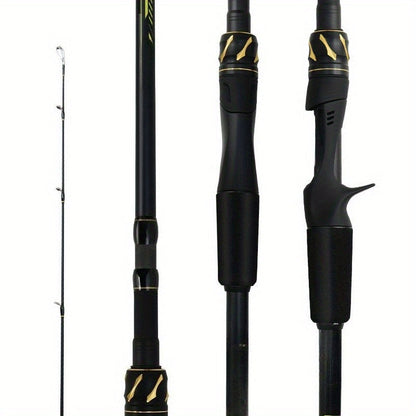 Carbon Fiber Fishing Rod Casting & Spinning – Sensitive Tip, Comfortable Grip, Large Guide Rings for Bass & Trout, Freshwater & Saltwater – 165cm / 180cm / 210cm, Modern Black Stripe Design, Perfect Fishing Gift