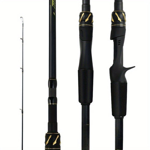 Carbon Fiber Fishing Rod Casting & Spinning – Sensitive Tip, Comfortable Grip, Large Guide Rings for Bass & Trout, Freshwater & Saltwater – 165cm / 180cm / 210cm, Modern Black Stripe Design, Perfect Fishing Gift