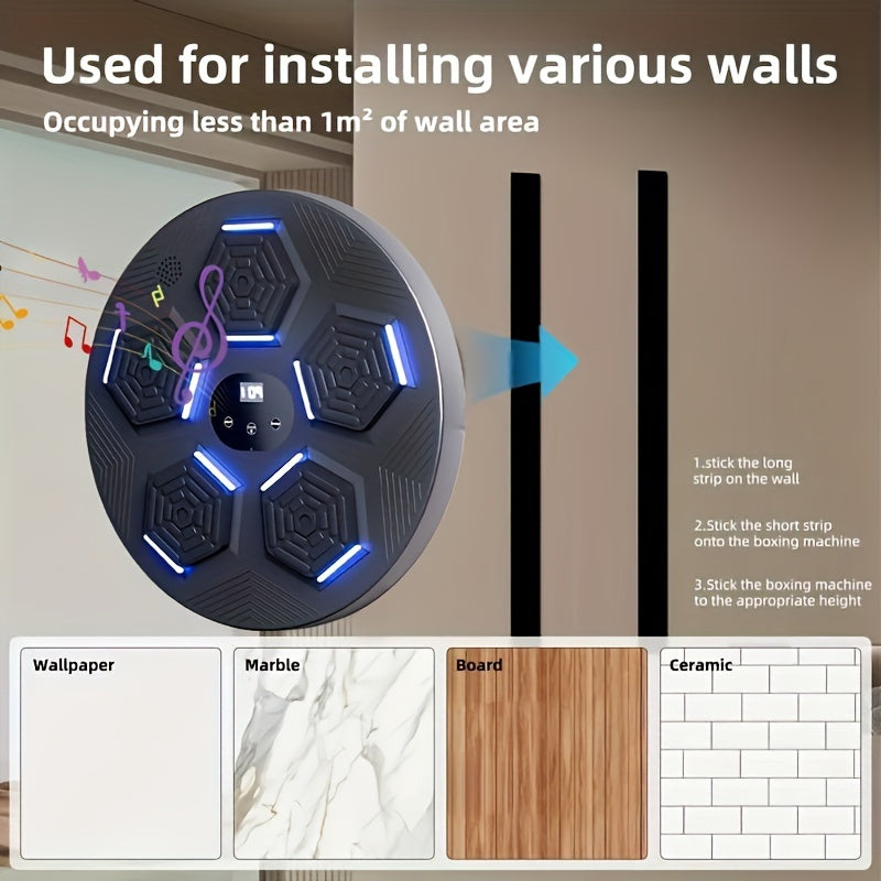 Wall Mounted Musical Boxing Machine with LED & Music, Home Gym Punch Training Target Equipment for Boxing Exercise & Stress Relief, Ordinary, Upgrade & Premium Models - Fun Indoor Sports Fitness