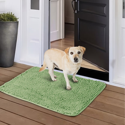 Dog Door Mat for Muddy Paws 2-Pack – Absorbent Non-Slip Washable Microfiber Mud Mat, Quick Dry Entry Indoor Floor Mat for Dogs, Machine Washable, Available in 24x17 & 32x20 inch, 3 Colors