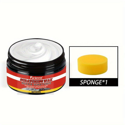 Nano Gloss Car Scratch Repair Wax Kit 100G – Clay Bar & Sponge Included, Removes Scratches Swirls Matte Imperfections, All Car Paint Colors, Clear Coat Safe, DIY Auto Paint Restoration Polish