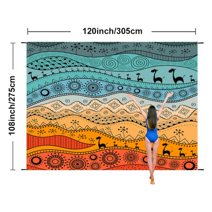 Sandproof Beach Blanket Oversized Up to 108x120 Inches – Quick Dry Lightweight Sand Free Mat for Beach Camping Picnic Travel, 8 Styles, Fits 2-10 Adults