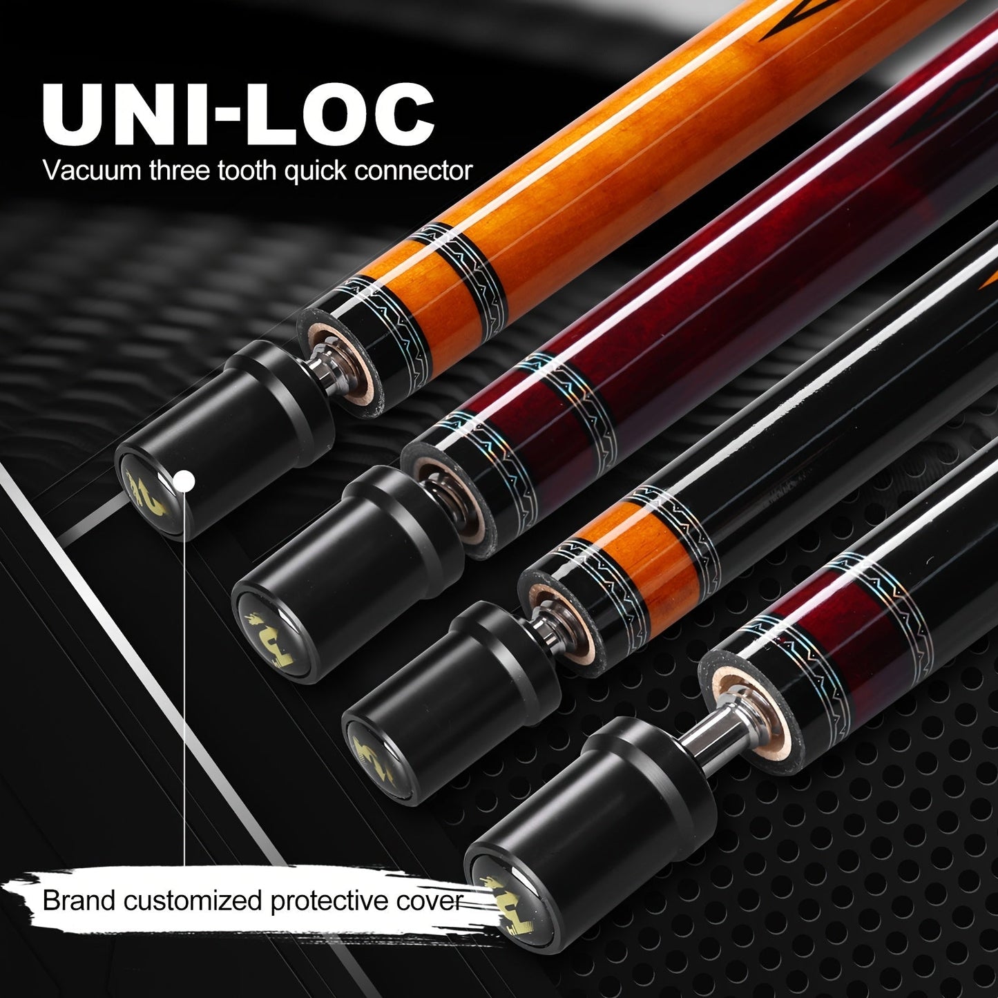 PREDAIDR SP Series Carbon Fiber Pool Cue 58" – Professional Low Deflection Billiard Cue Stick 12.5mm Tip Leather Grip 3/8x8 Pin Joint 19-20oz