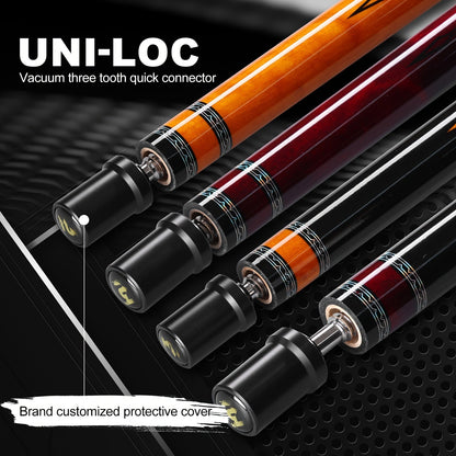 PREDAIDR SP Series Carbon Fiber Pool Cue 58" – Professional Low Deflection Billiard Cue Stick 12.5mm Tip Leather Grip 3/8x8 Pin Joint 19-20oz