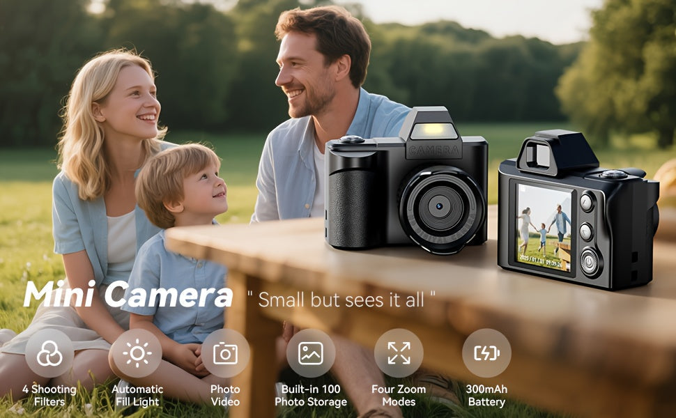Mini Keychain Camera 1080P HD 2MP with 64GB Memory Card – Compact Portable Thumb-Sized Camcorder, Micro Pocket Camera, Great Gift for Girlfriend, Boyfriend, Travelers & Kids