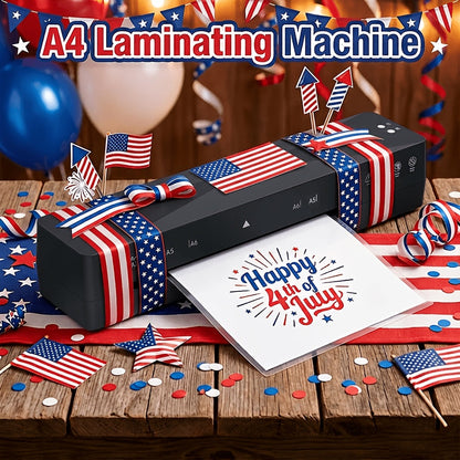A4 Thermal Laminator Machine 9 Inch Wide - 4 in 1 Hot & Cold Laminating with 10 Pouches Included, Fast Warm-Up, Bubble-Free for Office, School, Home & Business Use