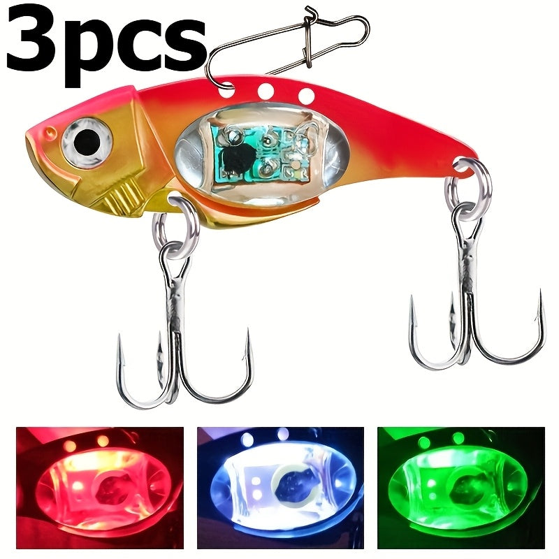 Electronic Fish Shaped Fishing Lure with LED Light, Sound & Vibration – Aluminum Alloy Bait Attracts Fish from 500 Meters, Outdoor Fishing Equipment for Bass, Saltwater & Freshwater – 1/2/3/4 Pack