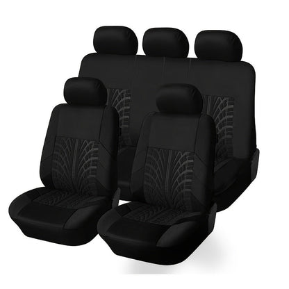 Full Enclosure 5-Seat Car Seat Covers with Tire Track Design – Universal Fit for Most Cars & SUVs, Breathable Fabric, Front & Rear Seat Protection, Stylish Auto Interior Accessories in Multiple Colors