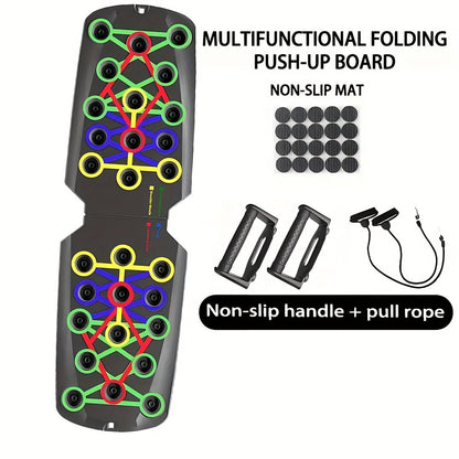 Adjustable Push Up Board – Multifunctional Home Gym Equipment for Chest, Triceps, Shoulders & Core Strength Training, Lightweight Durable Frame, Multiple Color-Coded Positions, Suitable for All Fitness Levels