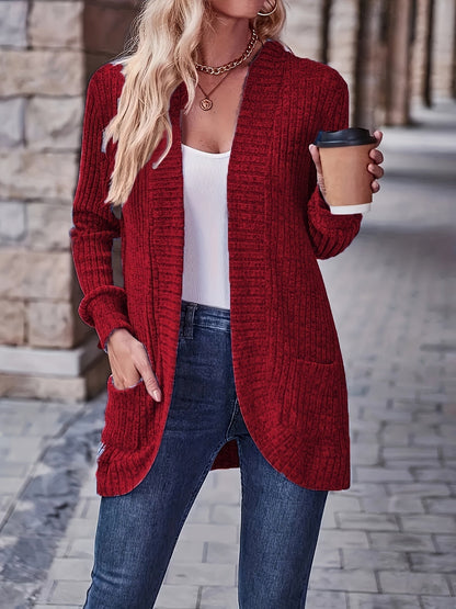 Women's Loose Casual Long Sleeve Blouse Solid Color Pocket Thread Splicing Relaxed Fit Top 10 Colors S-XXL Everyday Wear