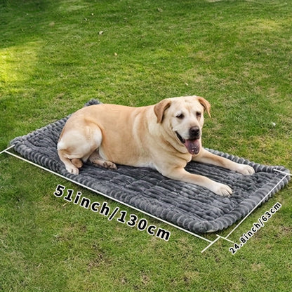 Non-Slip Car Dog Mat Heavy Duty Pet Seat Cushion with Rear Extension Pad – Anti-Bite Waterproof Floor Liner for SUV, Sedan & Truck, Fits All Dog Sizes, Easy to Clean Durable Polyester