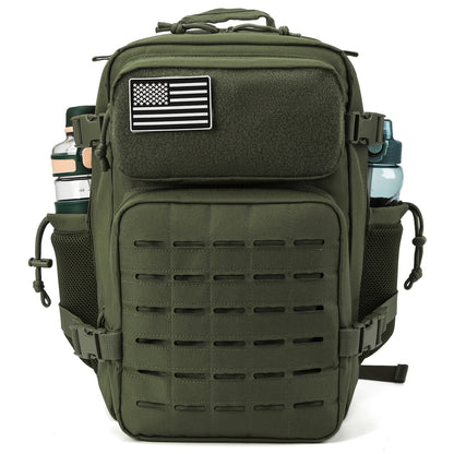 25L MOLLE Tactical Laptop Backpack for Men Women – Military Bug Out Bag Hiking Daypack with Dual Cup Holders, 9 Colors, Office & Outdoor Travel Pack