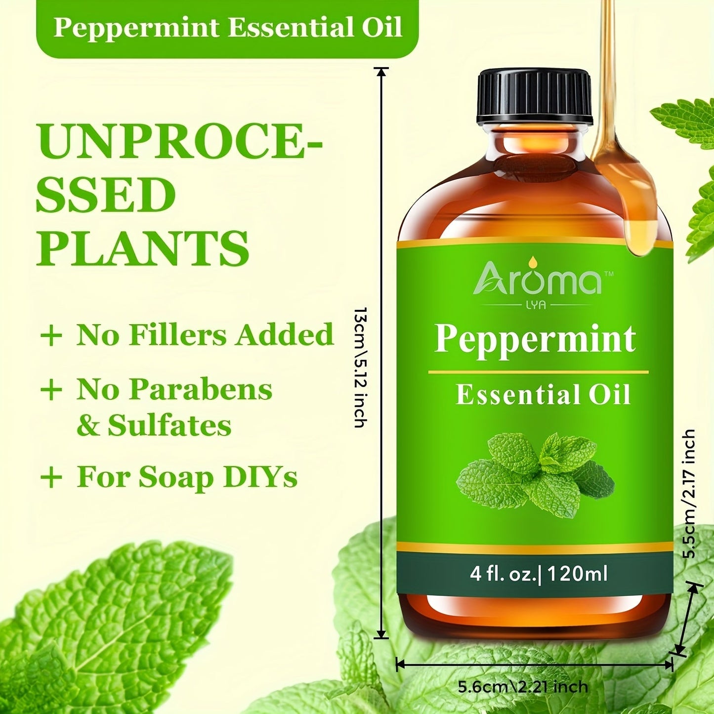 Pure Natural Essential Oils 4 FL OZ – Lavender Eucalyptus Frankincense Peppermint Lemon Sweet Orange for Diffuser Aromatherapy Soap Candle Body Oil