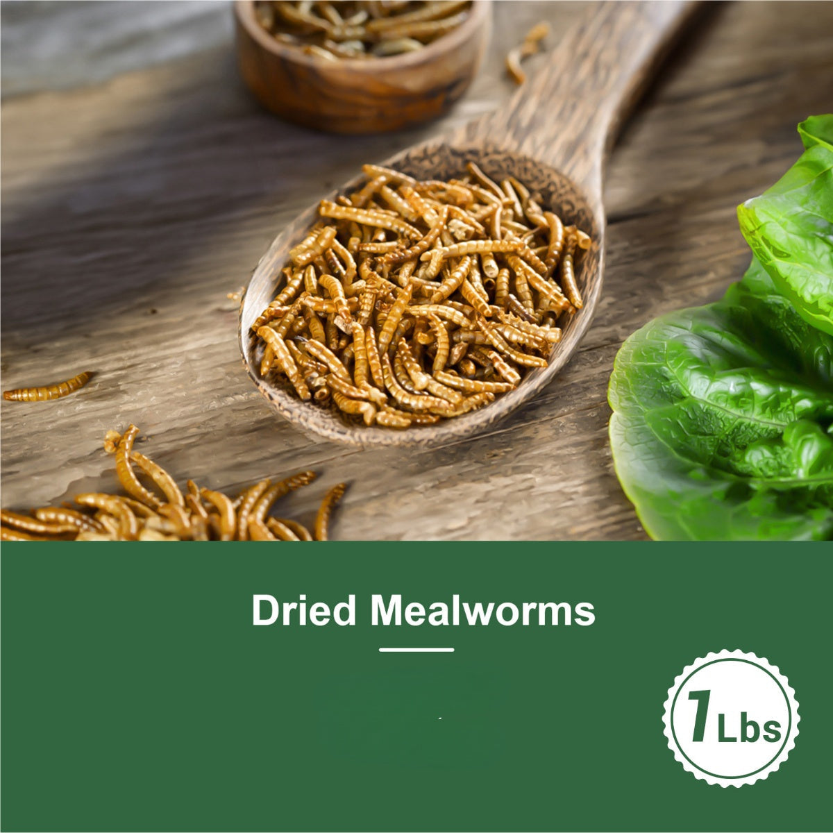 Dried Mealworms for Chickens Wild Birds Ducks – High Protein Natural Pet Food for Hens, Turtles, Fish, Lizards & Hamsters, Non-GMO Dried Insect Animal Feed, Multiple Sizes 0.6–40 LBS