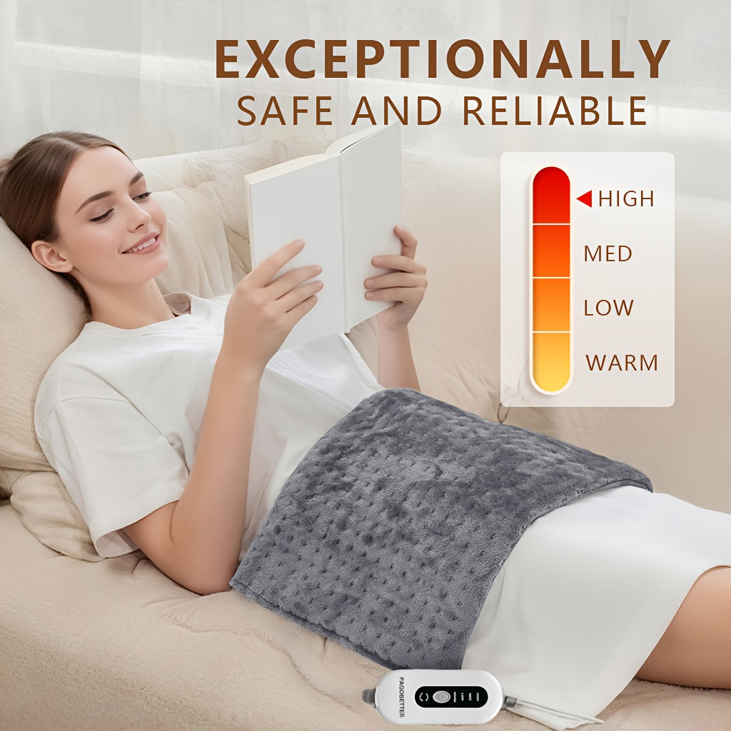 Heating Pad for Back Neck Shoulders & Cramps – Ultra Soft Flannel with 6 Heat Settings, Dry & Moist Heat, Auto Shut-Off, Machine Washable, 3 Sizes (12x15 / 12x24 / 17x33 in), Perfect Gift for Mom