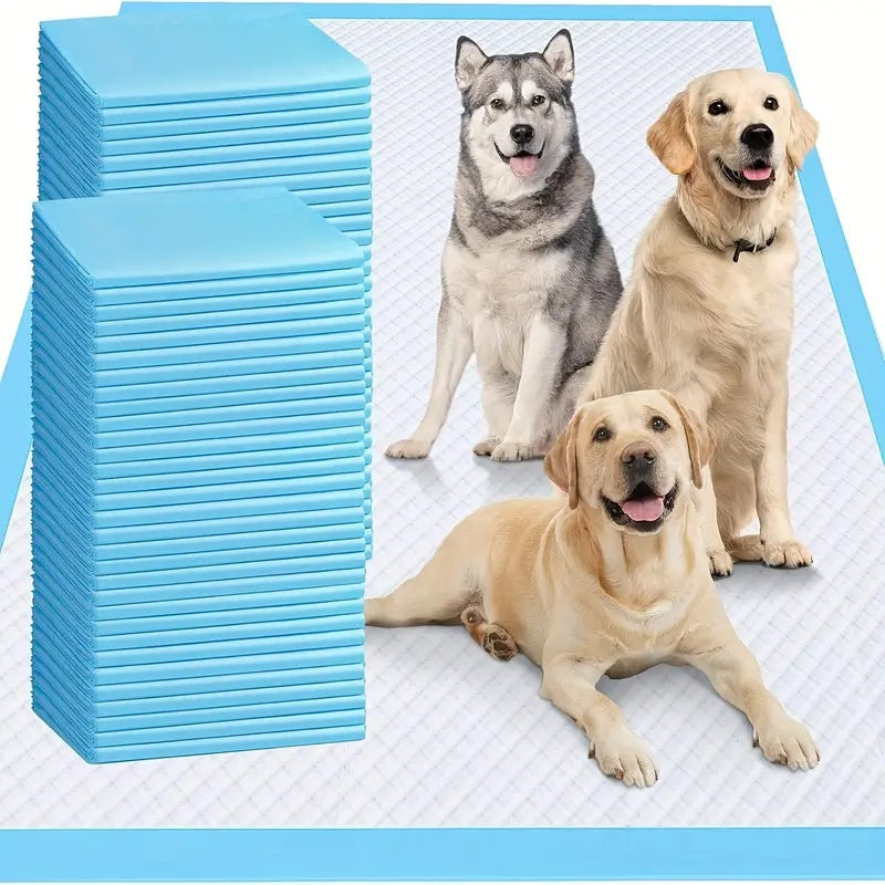Extra Large Dog Pee Pads 24x24 Inch – Super Absorbent Leak-Proof Disposable Puppy Potty Training Pads with Odor Control, Indoor & Outdoor Use, Available in 50-Pack & 200-Pack