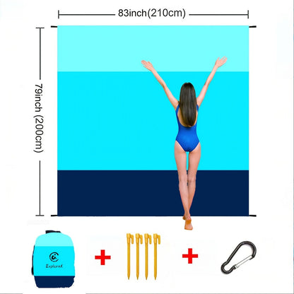 Sandproof Beach Blanket Oversized Up to 108x120 Inches – Quick Dry Lightweight Sand Free Mat for Beach Camping Picnic Travel, 8 Styles, Fits 2-10 Adults