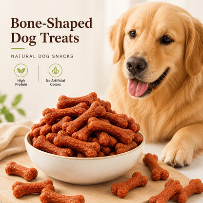 High Protein Chicken Dumbbell Dog Treats – Natural Healthy Long-Lasting Training Reward Snacks with Rice for Small, Medium & Large Breed Dogs
