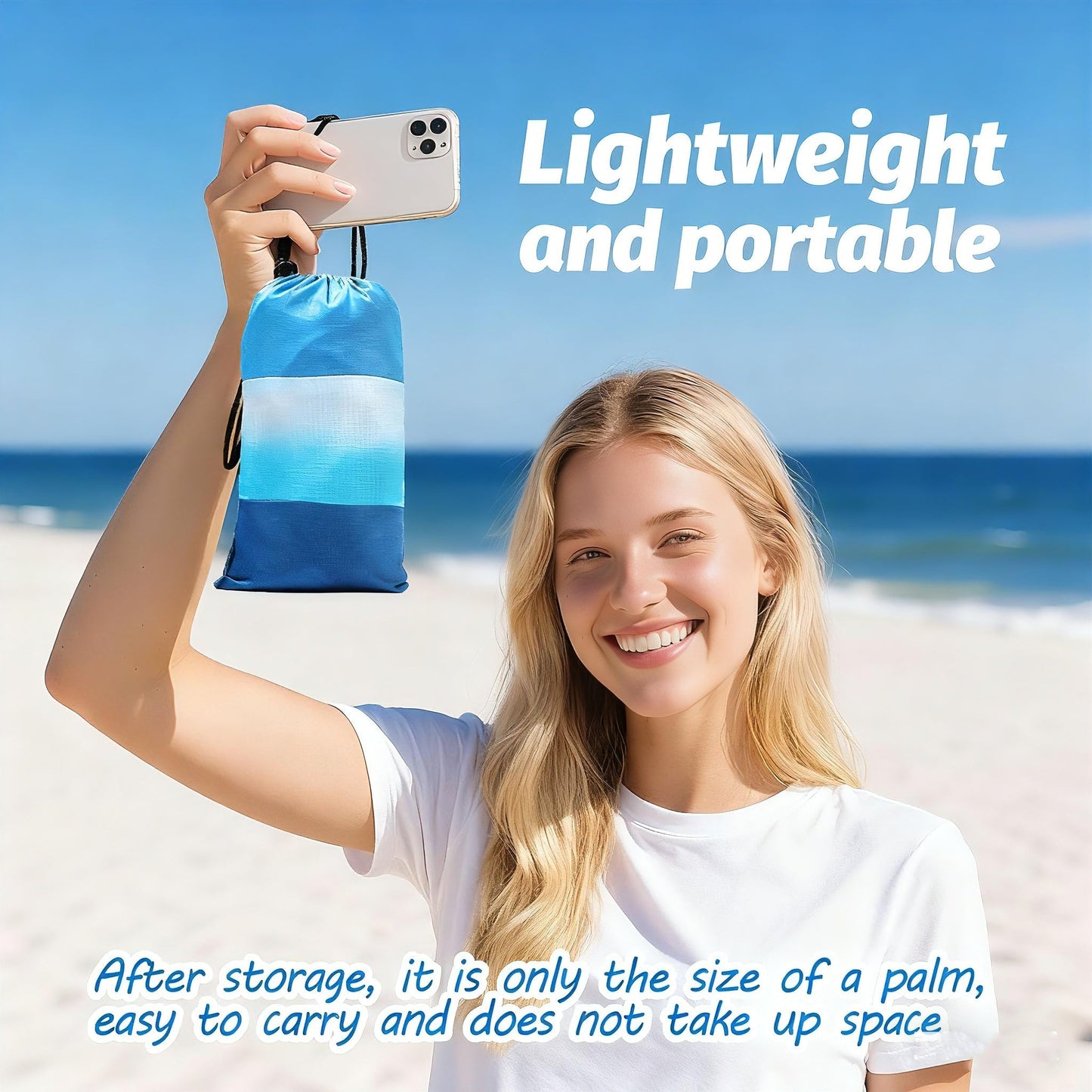Extra Large Anti Sand Beach Blanket for 4-7 People 82x78 Inch Waterproof Lightweight Sandproof Picnic Mat for Beach Camping Hiking Travel Outdoor