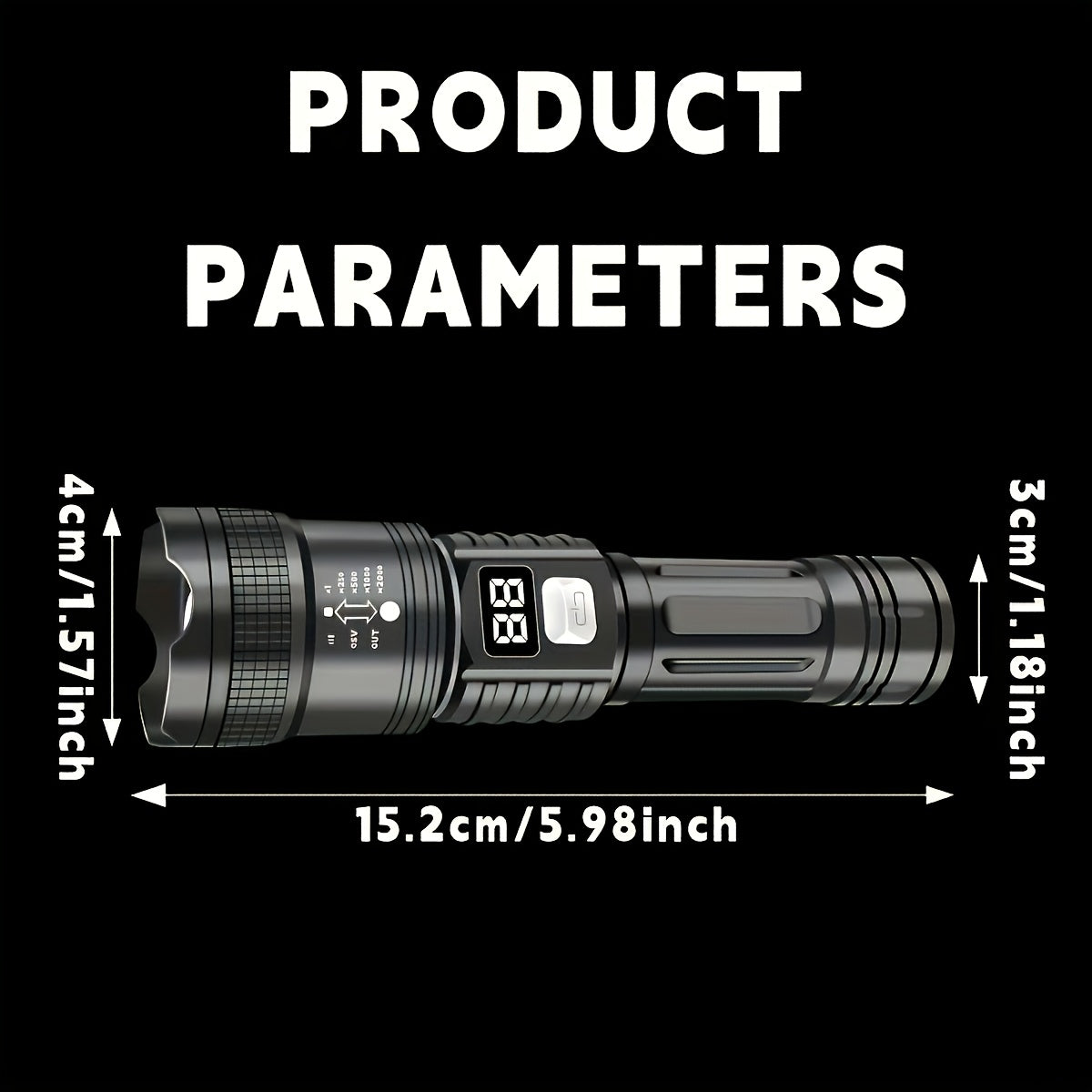 Rechargeable LED Flashlight 4-Pack - Super Bright Zoomable Spotlight, USB Charging, Long Range Tactical Work Light for Camping, Hiking, Emergency & Outdoor Survival, High-Power LED Torch Set