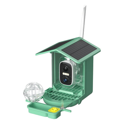 AI Smart Bird Feeder with Camera Solar Powered – 4MP 2K HD, Bird Species Identification, Motion Detection, Squirrel-Proof, IP66 Weatherproof, App Remote Monitoring, Gift for Bird Lovers