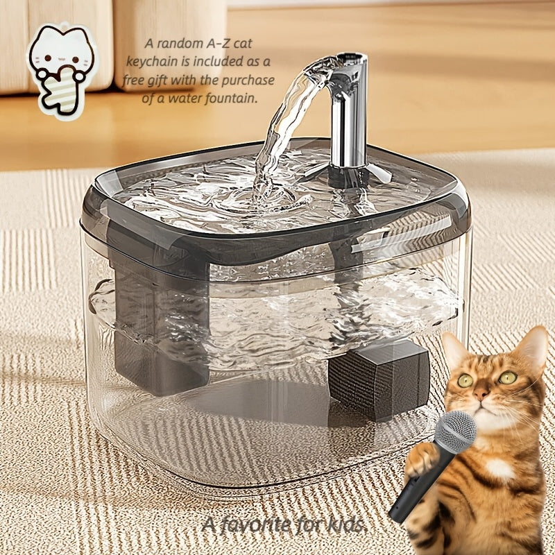 Cat Water Fountain Ultra Quiet USB – Fully Automatic Circulating Pet Smart Water Dispenser, No Batteries Required, Available in Gray, White & Yellow