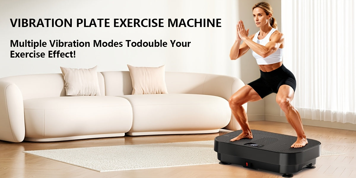 Vibration Plate Exercise Machine for Weight Loss & Lymphatic Drainage – Full Body Workout Platform with 99-200 Speed Levels, Quiet Motor, Portable Home Gym, Muscle Toning, 330 lbs Capacity