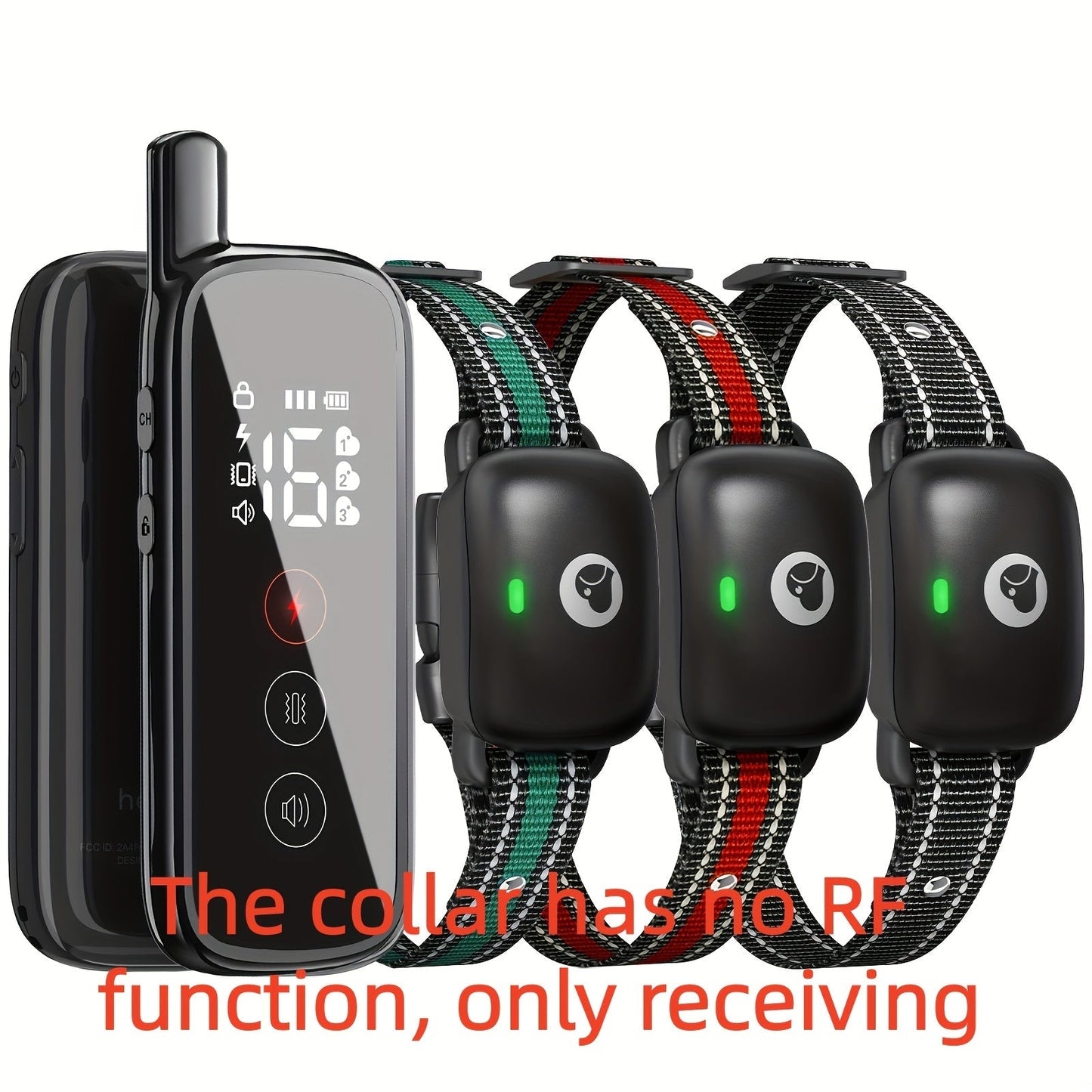 Dog Training Collar with Remote IP68 Waterproof – Rechargeable E-Collar for Small Medium Large Dogs, 3 Modes Beep Vibration Shock, 1640ft Range