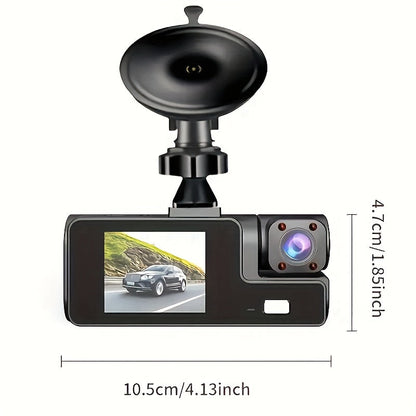 3 Channel Dash Cam 4K Front + 4K Interior + 1080P Rear with Free 32GB Card, Night Vision, G-Sensor, Wide Angle, Real-Time Recording & Parking Monitor – Velora