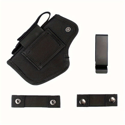 2-Pack IWB OWB Gun Holsters Universal Concealed Carry Waistband Holster for Glock, S&W, Springfield, Ruger & Most Pistols – Inside Outside Waistband, Adjustable Retention, Right Hand Draw, Black