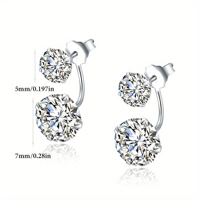 S925 Sterling Silver Earrings for Women – Hypoallergenic Delicate Elegant Studs, Classic Luxury Jewelry for Daily Wear Party Music Festival, Perfect Christmas Birthday Gift