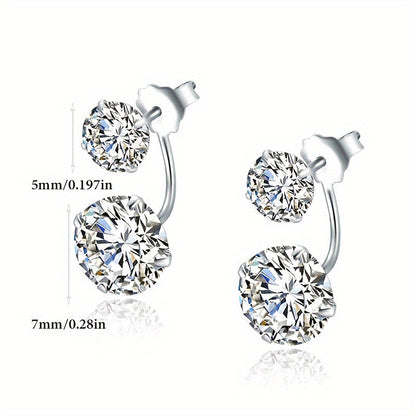 S925 Sterling Silver Earrings for Women – Hypoallergenic Delicate Elegant Studs, Classic Luxury Jewelry for Daily Wear Party Music Festival, Perfect Christmas Birthday Gift