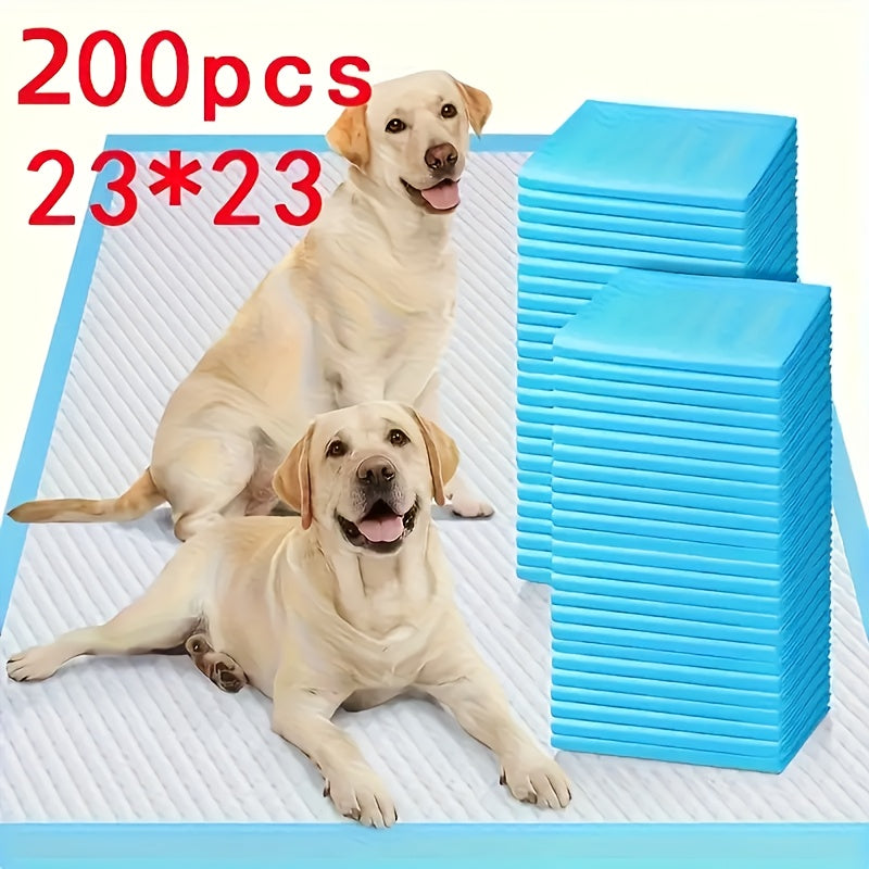 Extra Large Disposable Dog Training Pads 23.6x23.6 inch Leak-Proof Odor Control Absorbent Puppy Pee Pads Housebreaking Supplies Potty Training 50 100 200 Pack