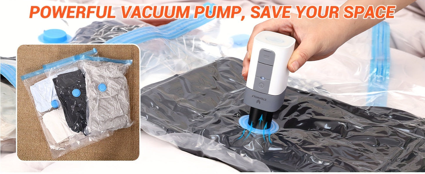 Portable Electric Air Pump 2600mAh USB Rechargeable – Super Fast Inflation for Air Mattress, Swimming Ring, Vacuum Storage Bags & Sleeping Bags, Compact Lightweight Camping Outdoor Pump