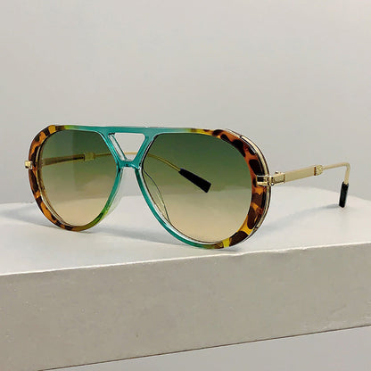 Round Double Bridge Colorful Sunglasses for Women – Retro Circle Frame UV Protection Shades, Trendy Summer Festival Eyewear & Birthday Gift for Her