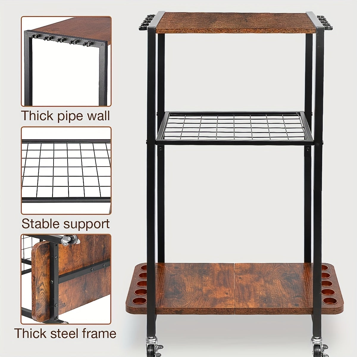 Fishing Rod Holder for Garage – Rotating Tackle Storage Rack Holds 10 Rods Fishing Gear Organizer Pole Stand for Men Gift Christmas Stocking Stuffer
