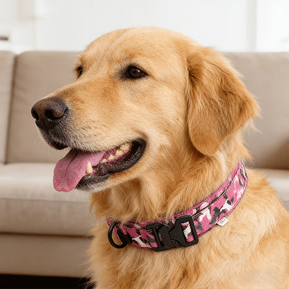 Heavy Duty Tactical Dog Collar with Handle & Quick-Release Metal Buckle – 1.8" Wide Nylon Collar for Medium & Large Dogs, Ideal for Training, Agility, Outdoor & Search & Rescue