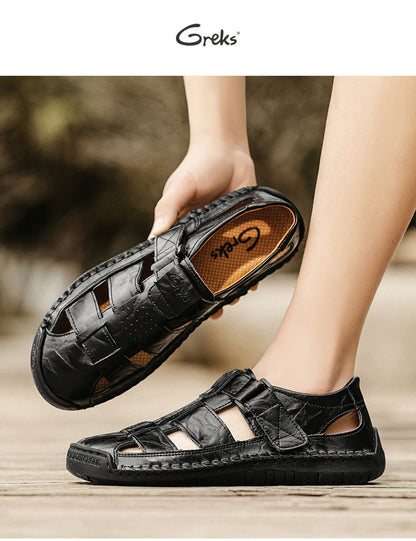 Men's Closed Toe Sport Sandals – Breathable Outdoor Fisherman Shoes, Anti-Slip Summer Beach Loafers for Hiking, Walking & Water Activities | Velora