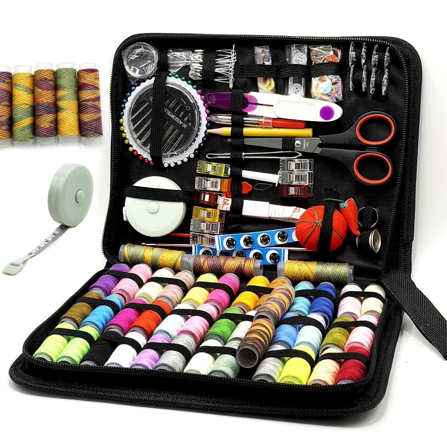 Sewing Kit 269pcs Complete Gift Set with Portable Case – Includes Thread, Needles, Scissors, Tape Measure & Pins – Perfect Sewing Supplies for Beginners, Travelers, Grandma, Mom & Friends