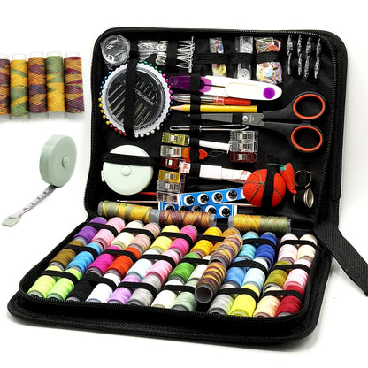 Sewing Kit 269pcs Complete Gift Set with Portable Case – Includes Thread, Needles, Scissors, Tape Measure & Pins – Perfect Sewing Supplies for Beginners, Travelers, Grandma, Mom & Friends