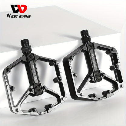 Aluminum Alloy Bike Pedals 3 Bearings Non-Slip Lightweight Bicycle Pedals with Hexagonal Sleeve for Mountain Bikes & Road Bikes – Easy Install, Durable Multi-Color Cycling Accessories, 1 Pair