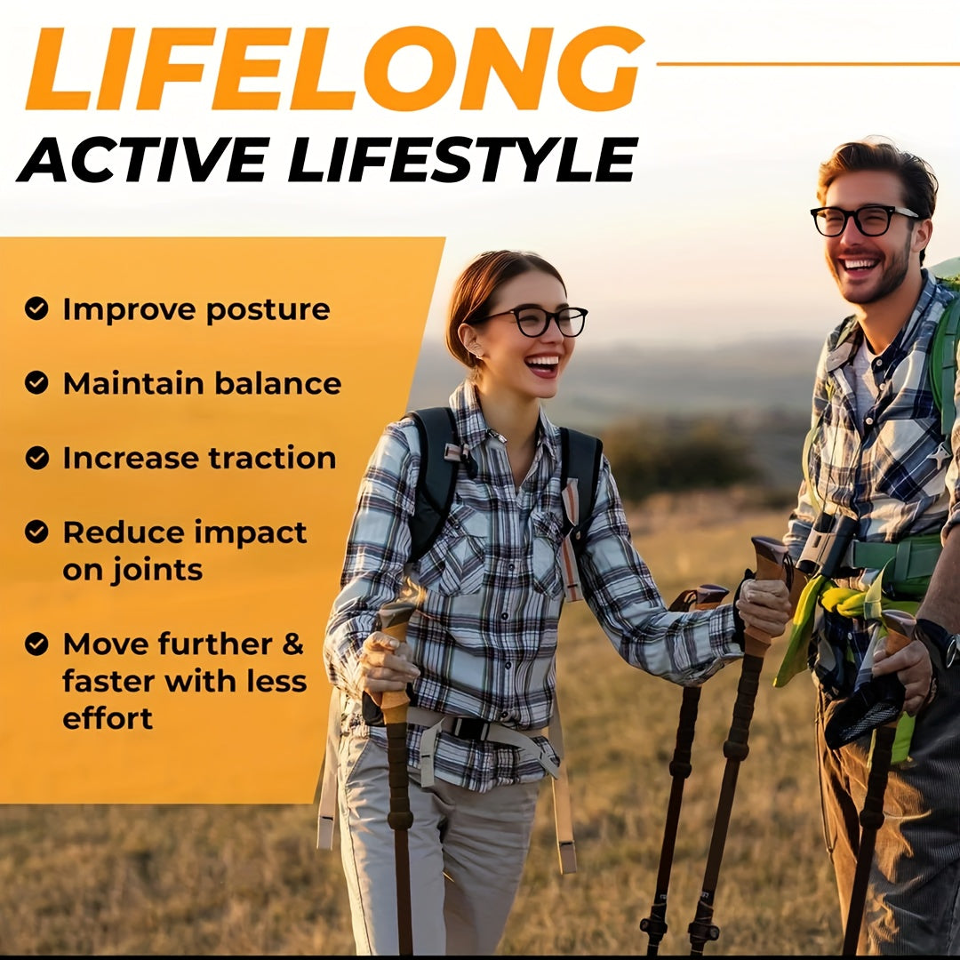 Trekking Poles 2 Pack Aluminum Alloy Lightweight Collapsible Telescopic Hiking Sticks Quick Lock for Men Women – Hiking Camping Backpacking Trail Walking Black Silver Green