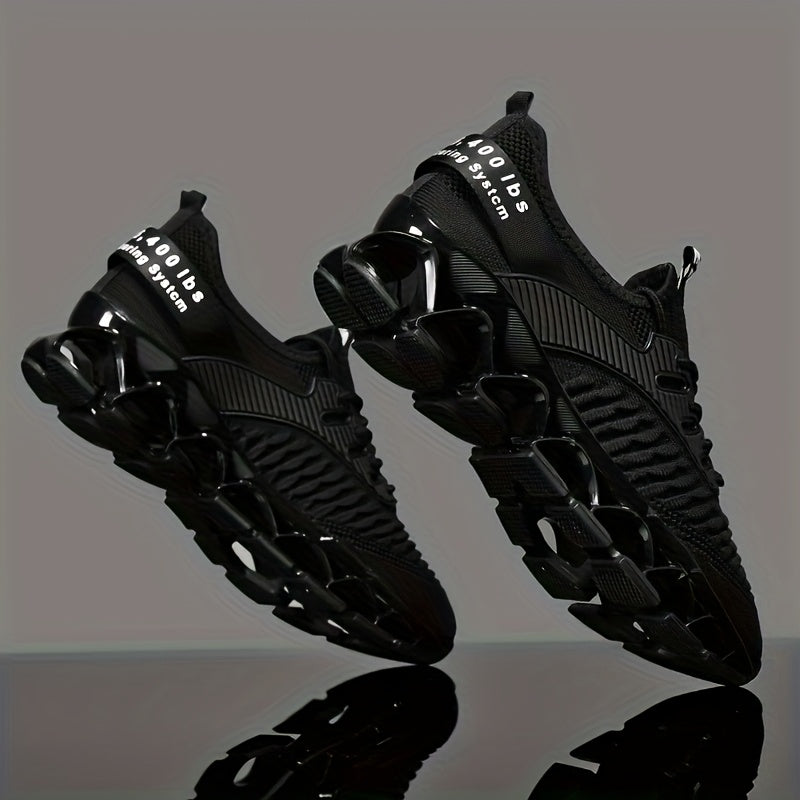 Men's Breathable Running Shoes Lightweight Fish Scale Fabric Upper Durable Outsole Low Top Lace-Up for Running Hiking Walking Casual Sports White Black US 7-13.5