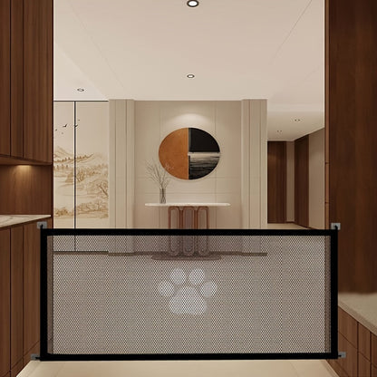 Portable Folding Pet Gate Dog Safety Barrier Fence – Foldable Mesh Isolation Net for Indoor Doorways, Stairs & Rooms, Available in Small & Large Sizes