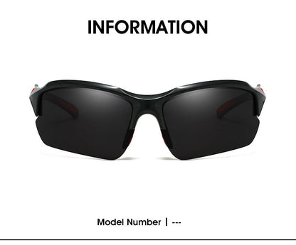 Half Frame Polarized Sports Sunglasses for Men UV400 Protection Lightweight Goggles for Skiing Driving Running Fishing Outdoor Activities 3-Pack or 10-Pack