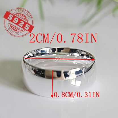 8mm Sterling Silver Solid Band Ring for Men & Women – Timeless Eternal Wedding Band, Minimalist Comfort Fit Statement Ring, Durable Hypoallergenic Jewelry Sizes 6-11 Bridal Gift